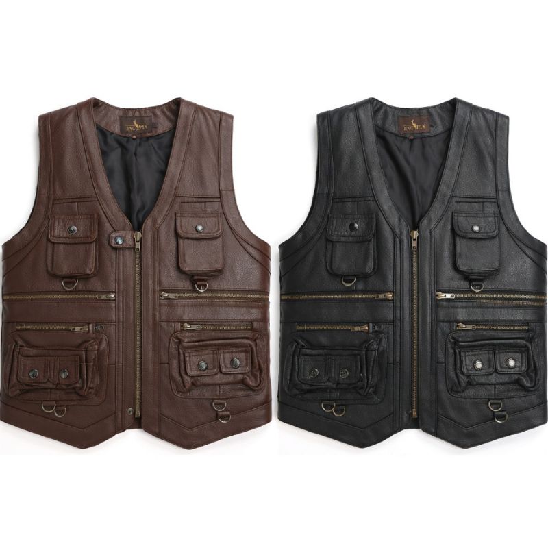 Rompi Kulit Multi Pocket