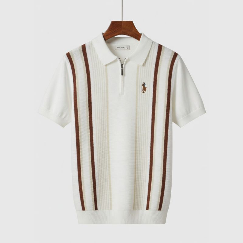 Kemeja Polo Strip Klasik