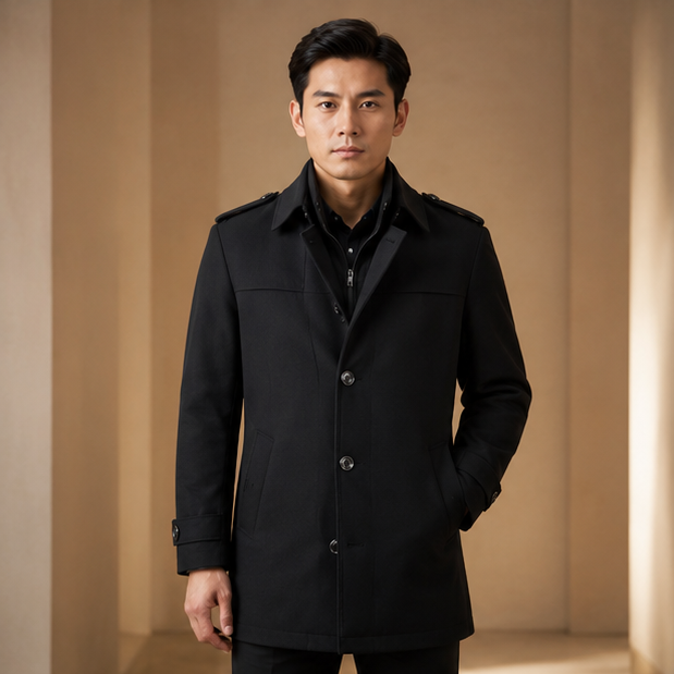 Jas Hitam Panjang Syron