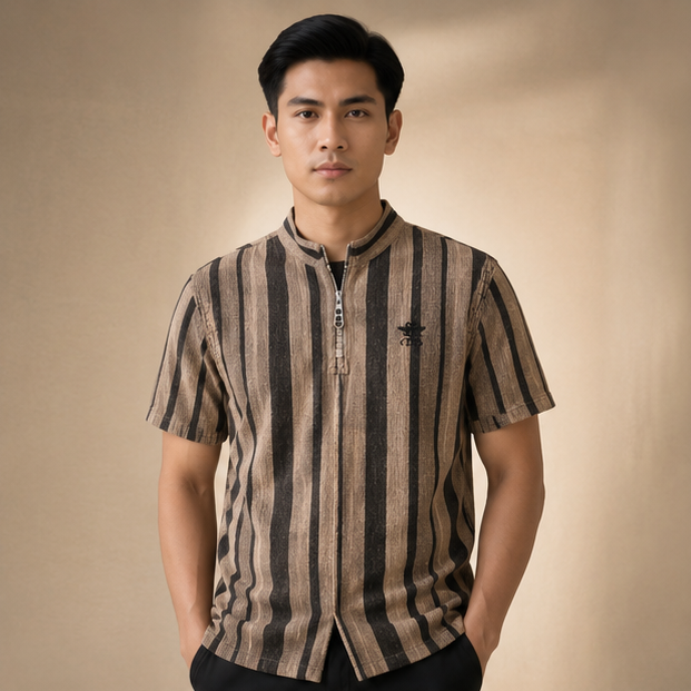 Kemeja Strip Casual Krynex
