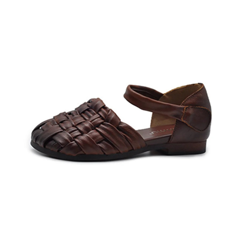 Sandal Kulit Anyam Velina