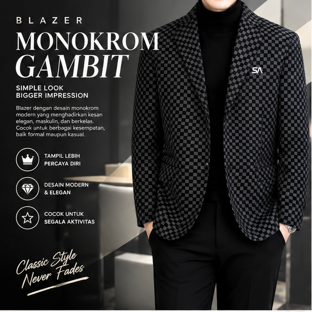 Blazer Monokrom Gambit