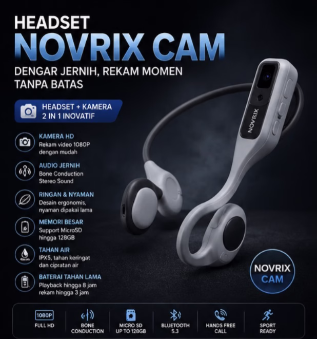 Headset Novrix Cam