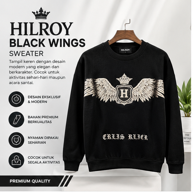 Sweater Hilroy Black Wings