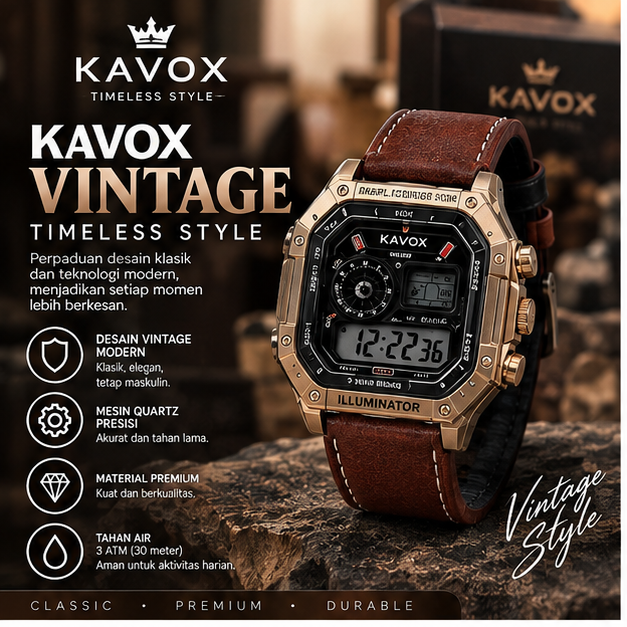 Jam Tangan Kavox Vintage