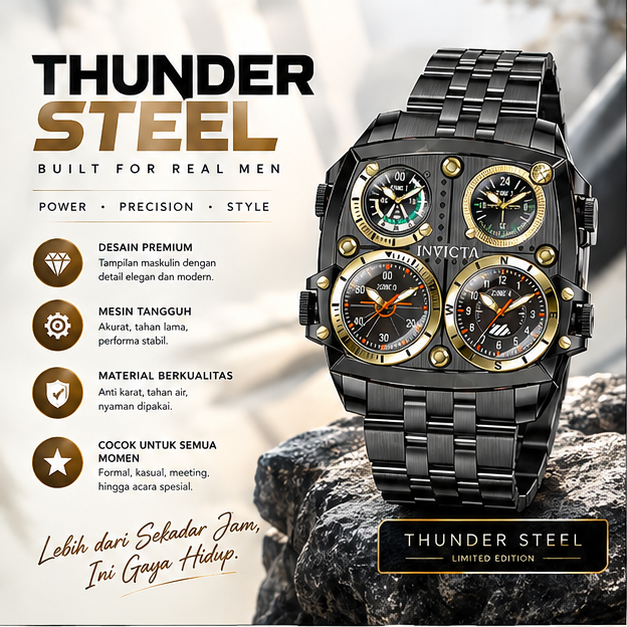 JAM TANGAN THUNDER STEEL