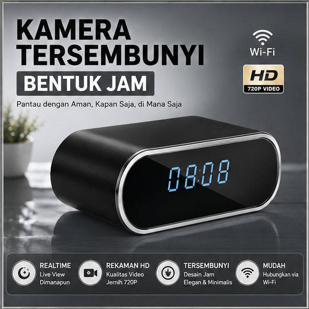 Kamera Tersembunyi Bentuk Jam