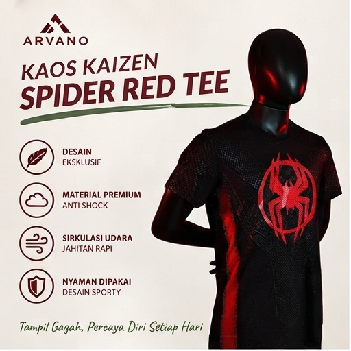 KAOS KAIZEN SPIDER RED TEE