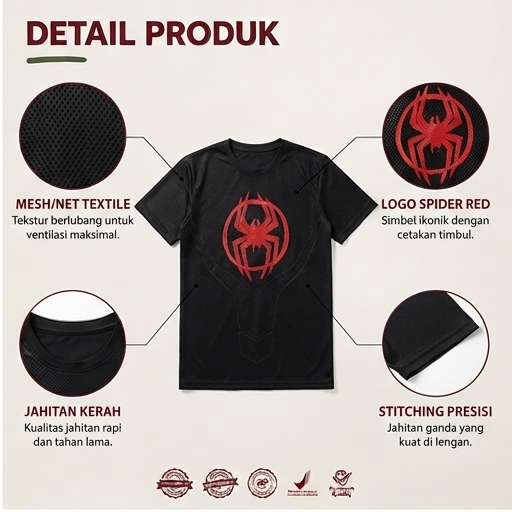 Kaos Kaizen Spider Red Tee - 4