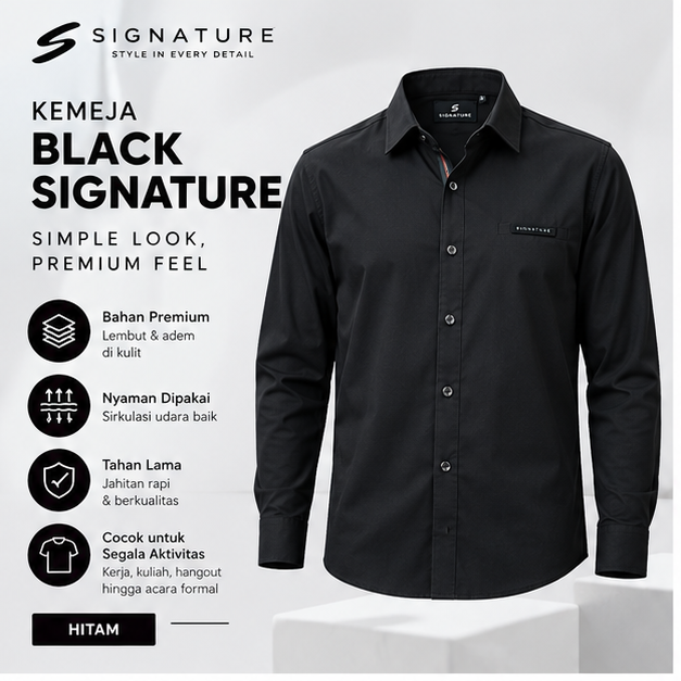 KEMEJA BLACK SIGNATURE