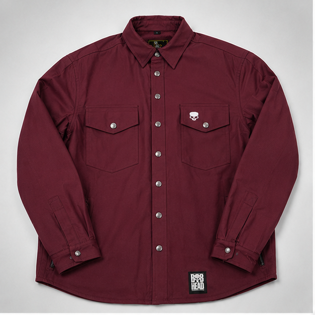 KEMEJA BURGUNDY ANTI ANGIN