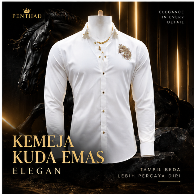 Kemeja Kuda Emas Elegan