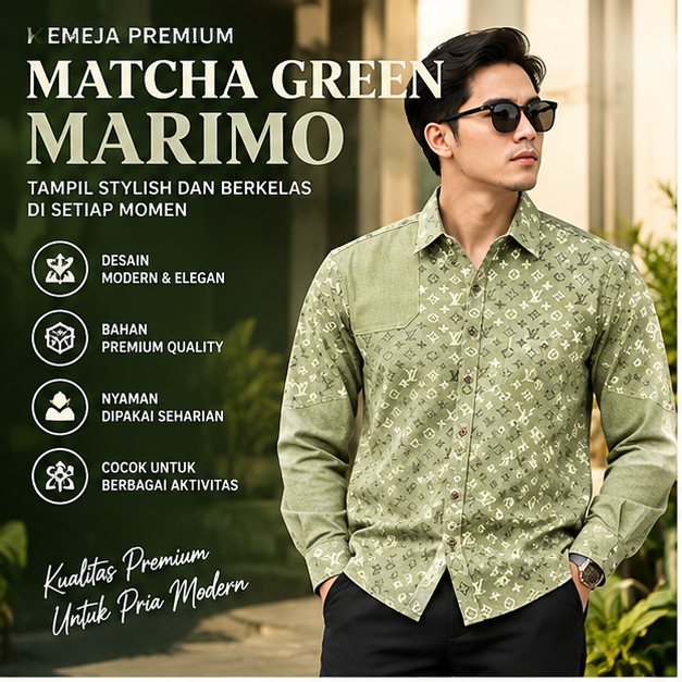Kemeja Matcha Green Marimo