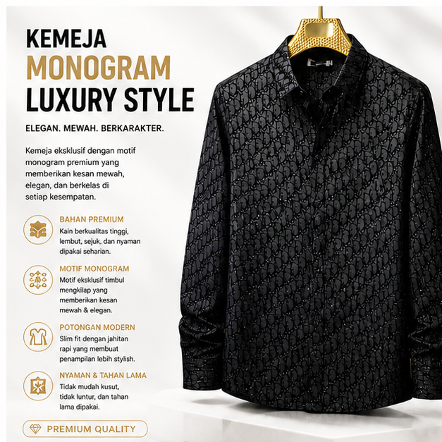 KEMEJA MONOGRAM LUXURY STYLE