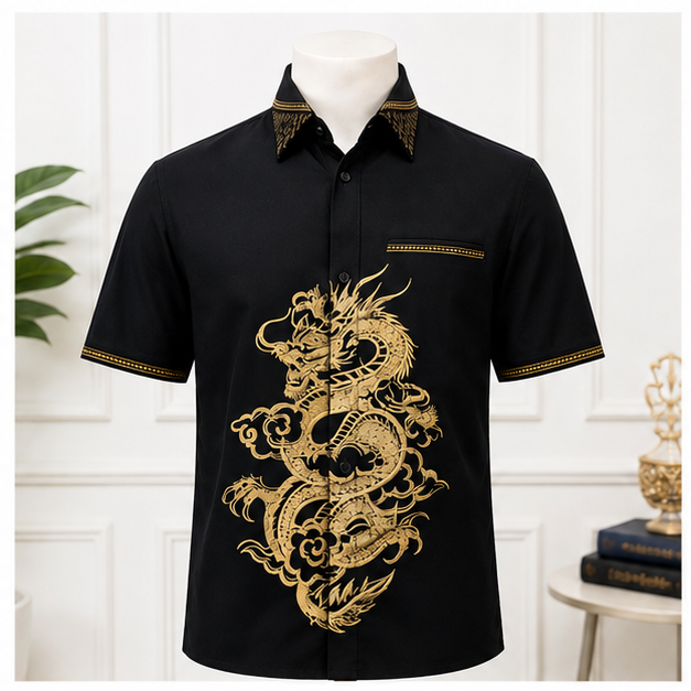 KEMEJA MOTIF NAGA MEWAH