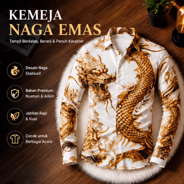 Kemeja Naga Emas