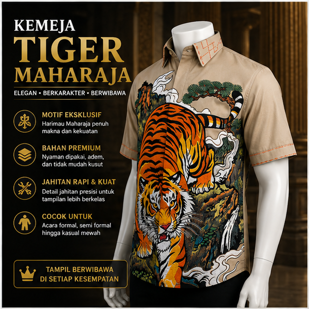 Kemeja Tiger Maharaja