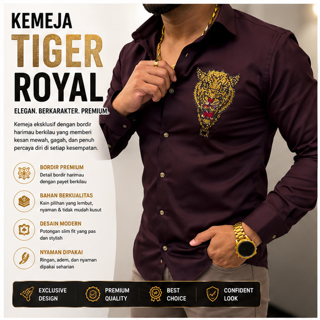 Kemeja Tiger Royal