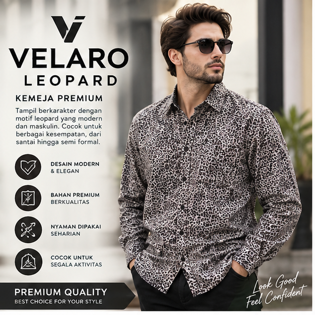 KEMEJA VELARO LEOPARD