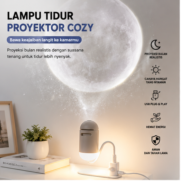 Lampu Tidur Proyektor Cozy