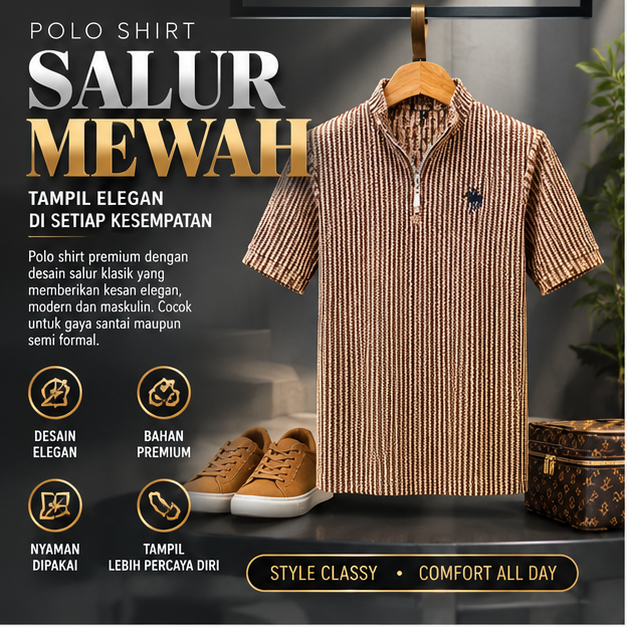 POLO SHIRT SALUR MEWAH