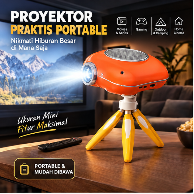 PRODUK PROYEKTOR PRAKTIS PORTABLE