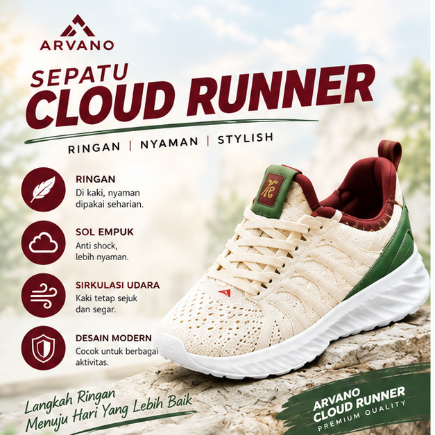 SEPATU ARVANO CLOUD RUNNER