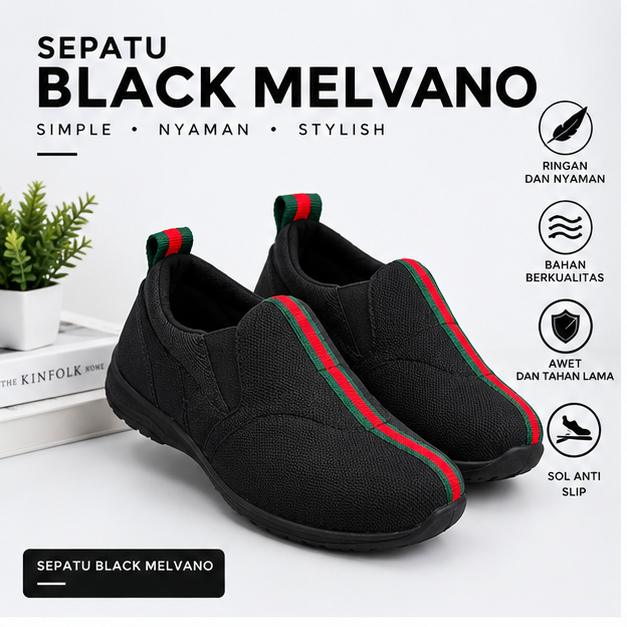 SEPATU BLACK MELVANO