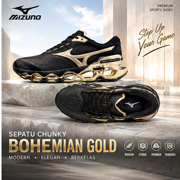 SEPATU CHUNKY BOHEMIAN GOLD