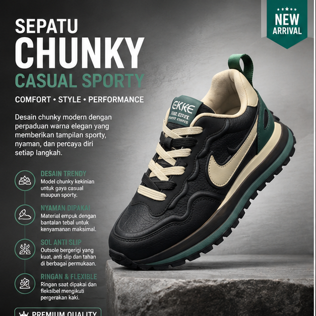 SEPATU CHUNKY CASUAL SPORTY
