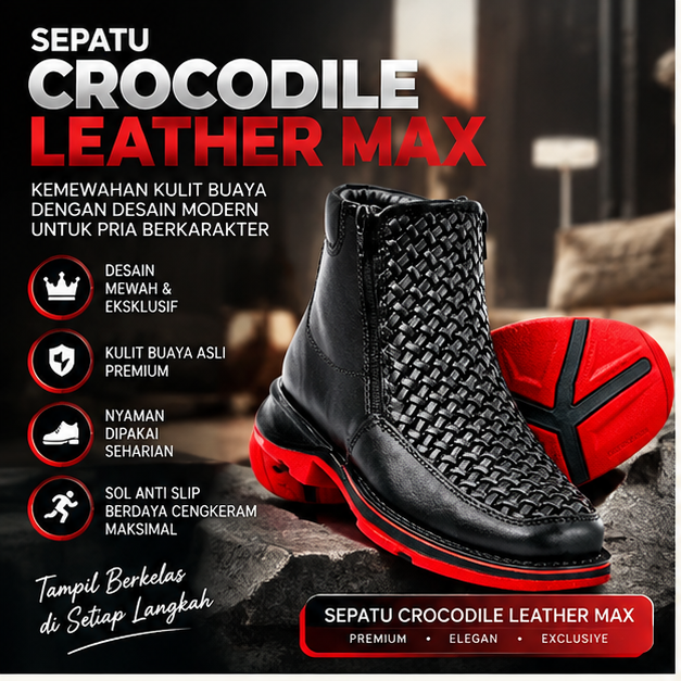 SEPATU CROCODILE LEATHER MAX