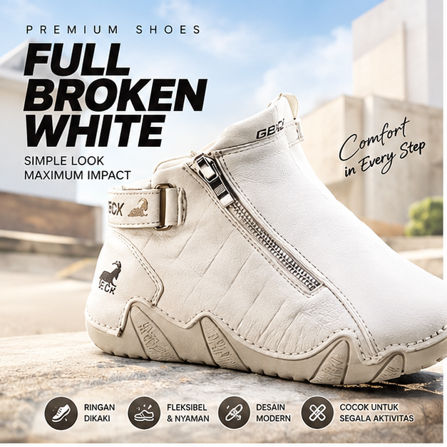 Sepatu Full Broken White