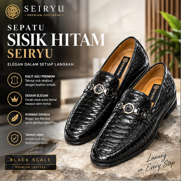 SEPATU HITAM SISIK SEIRYU