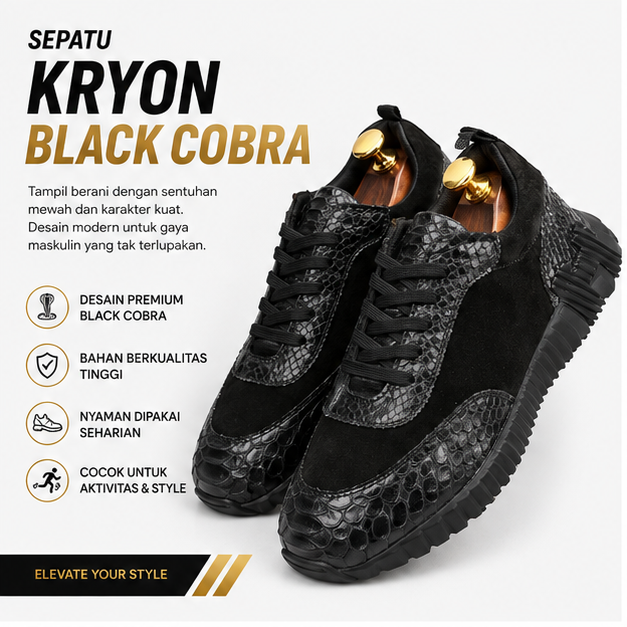 Sepatu Kryon Black Cobra