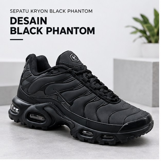 SEPATU KRYON BLACK PHANTOM