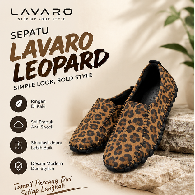 SEPATU LAVARO LEOPARD
