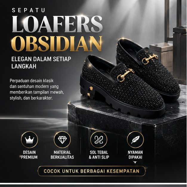 SEPATU LOAFERS OBSIDIAN