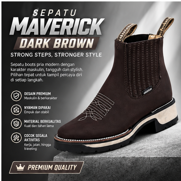 SEPATU MAVERICK DARK BROWN