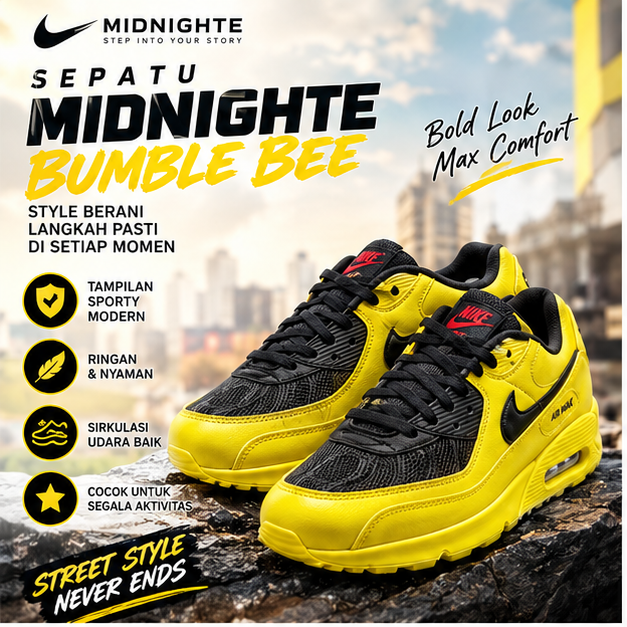 SEPATU MIDNIGHTE BUMBLE BEE