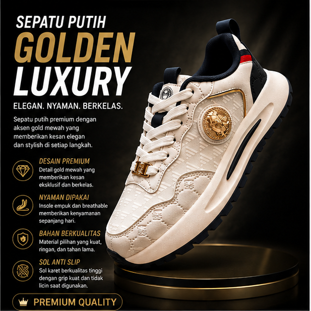 Sepatu Putih Golden Luxury