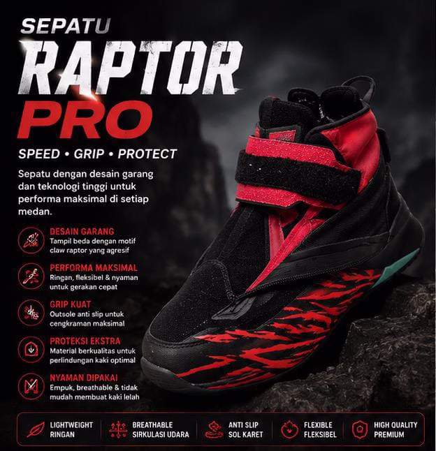 Sepatu Raptor Pro