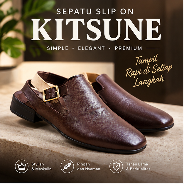 SEPATU SLIP ON KITSUNE