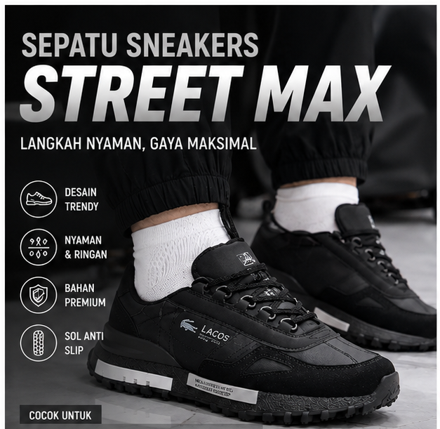 SEPATU SNEAKERS STREET MAX