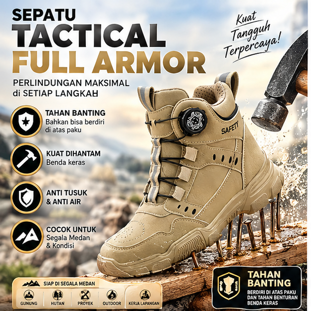 SEPATU TACTICAL FULL ARMOR