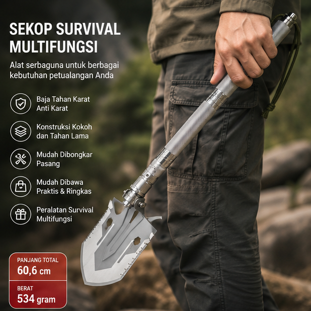 Tongkat Outdoor Multifungsi