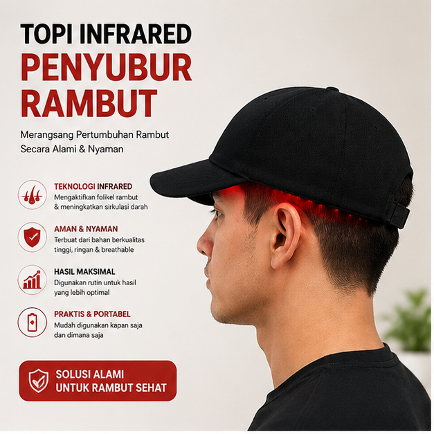 Topi Infrared Penyubur Rambut